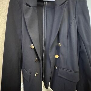 Worthington Black Blazer with Gold Buttons